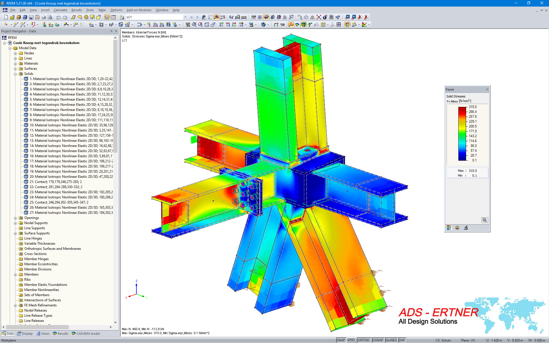 ads ertner msc engineering staalknoop detail verbinding met solid