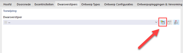 Een nieuwe Type Dwarsverstijver maken